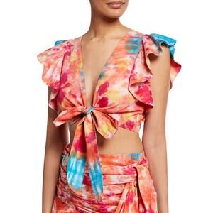 All Things Mochi Lana Wrap Top Tie Dye XL NWT New